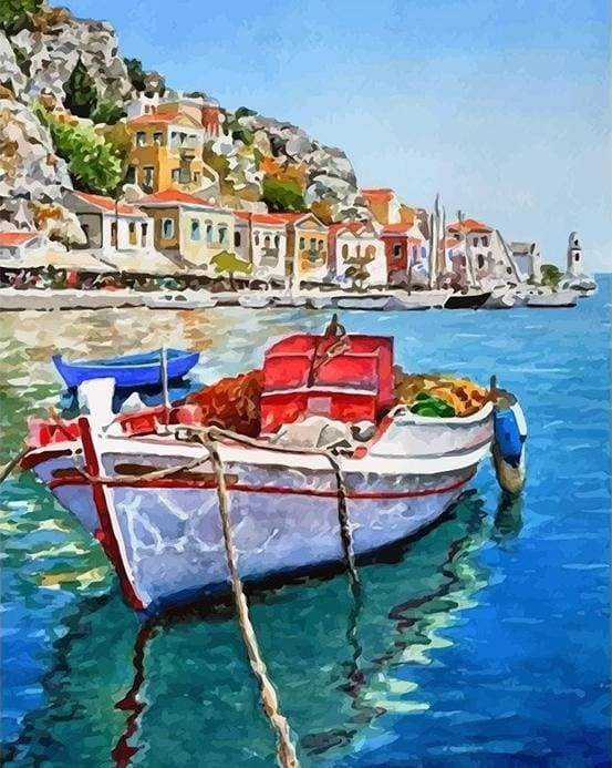 Boat moored at the Port