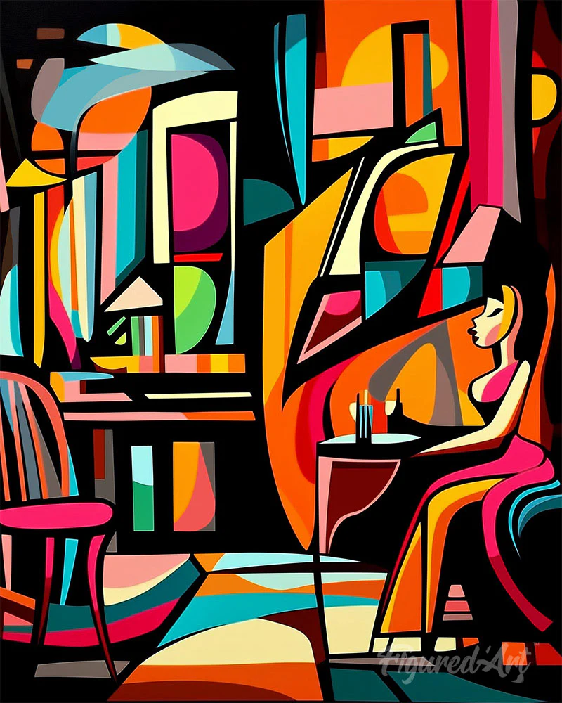 Bold Abstract Café