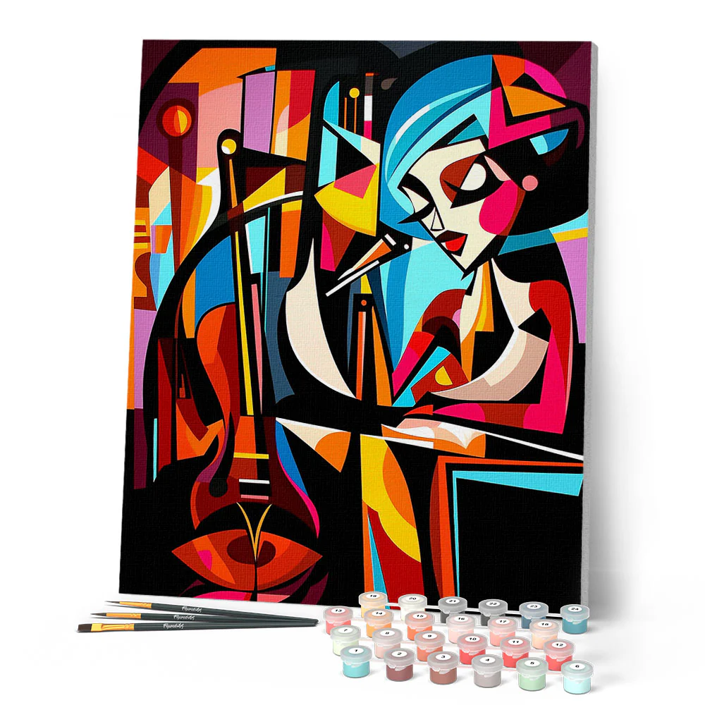 Bold Abstract Jazz Singer - Image 2