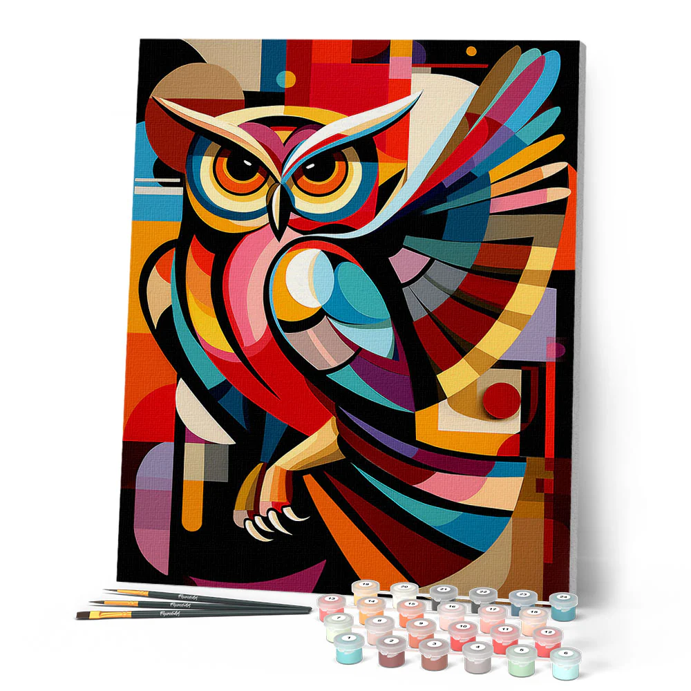 Bold Abstract Night Owl - Image 2