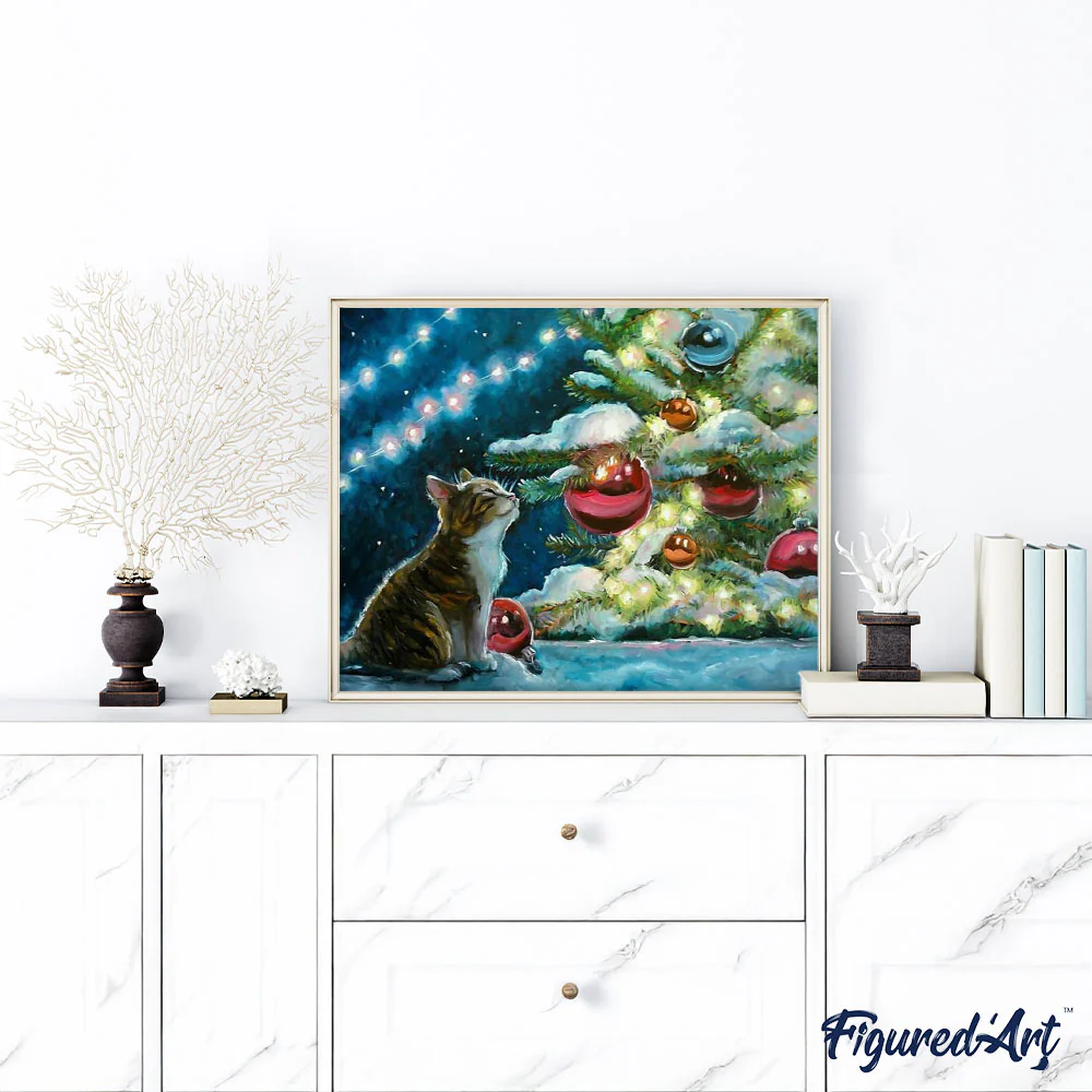 Cat and Christmas Balls - Image 3