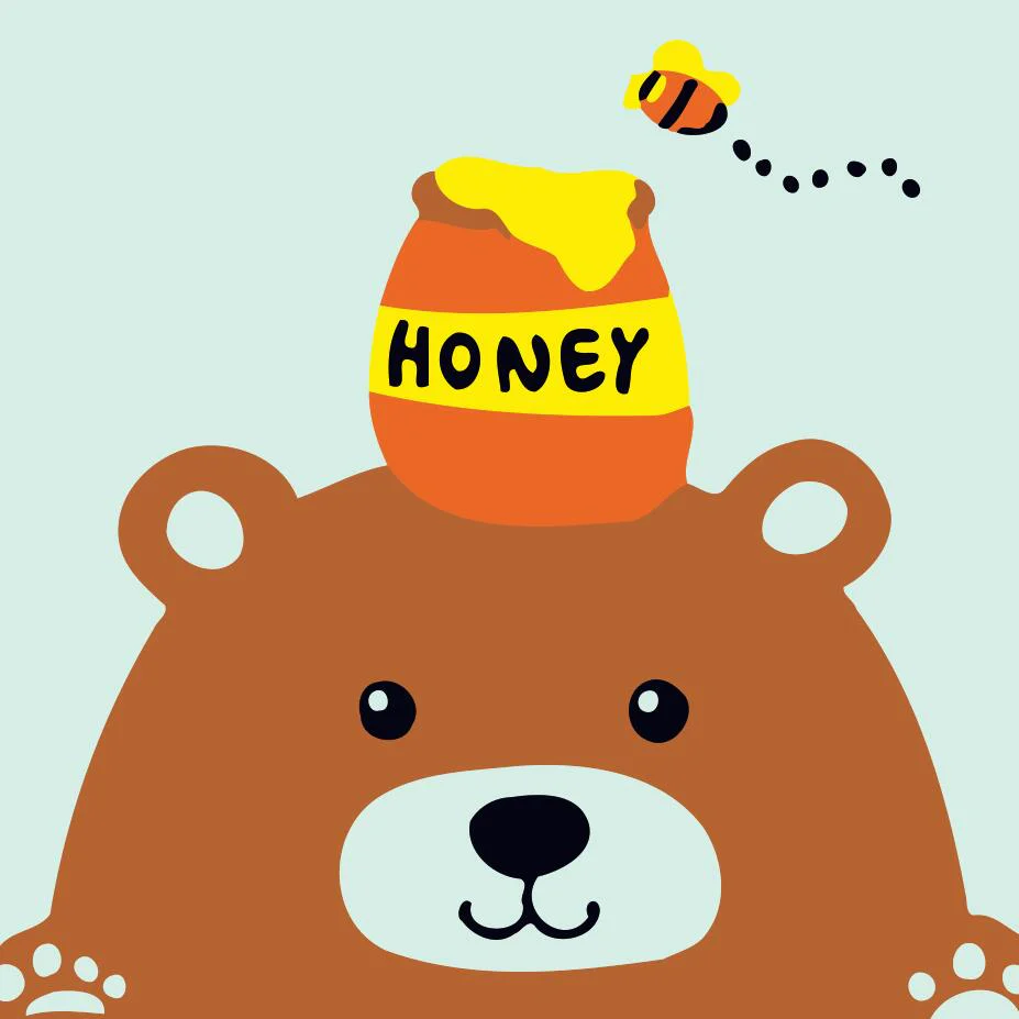Children Painting kit Bear cub and Honey