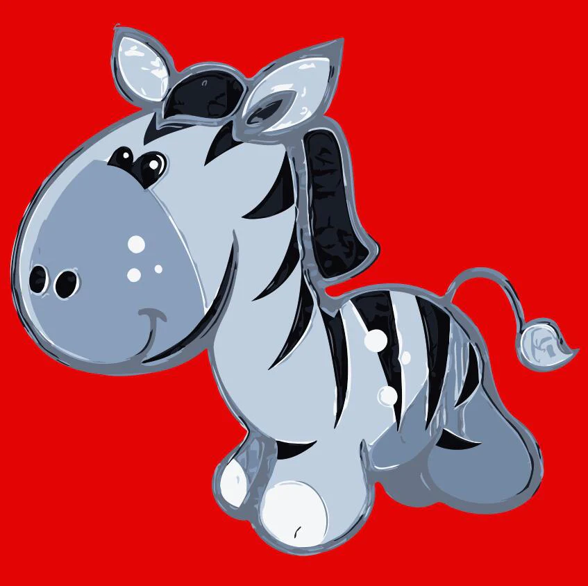 Children Painting kit Gray Zebra