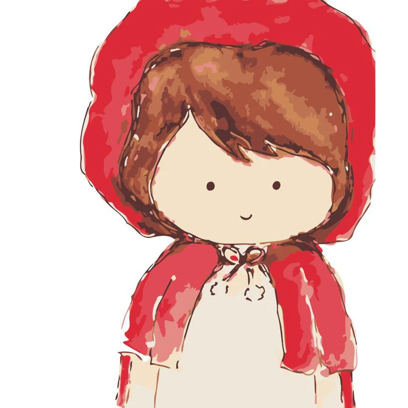 Children Painting kit Little Red Riding Hood