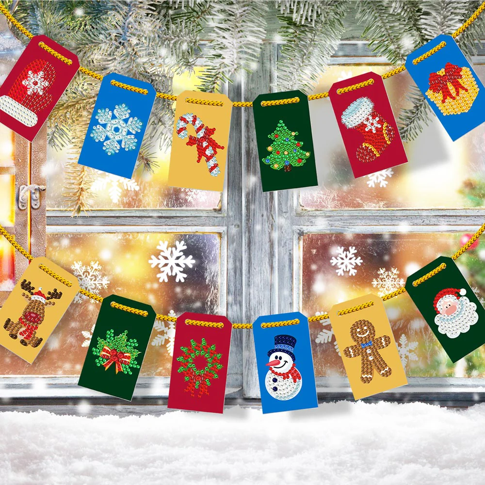 Christmas tree ornament with LED lights 10-piece set - Image 3