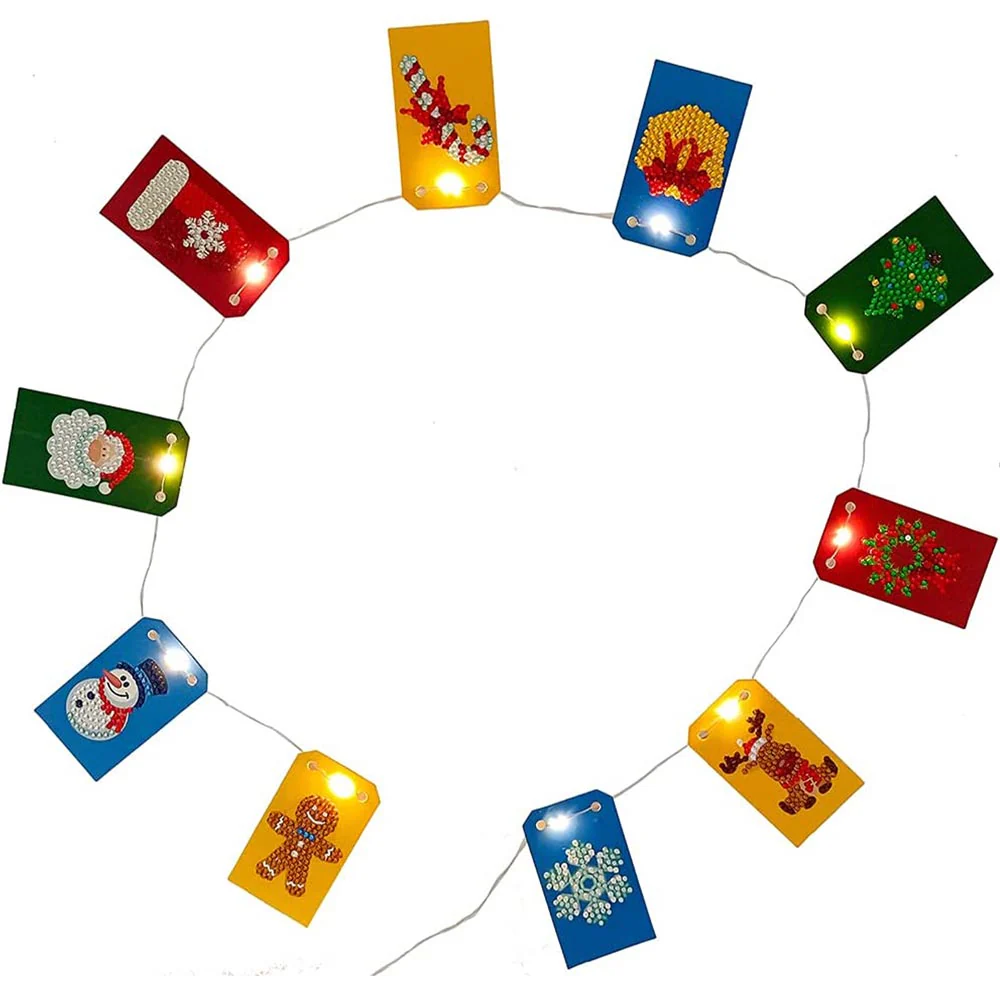 Christmas tree ornament with LED lights 10-piece set - Image 4