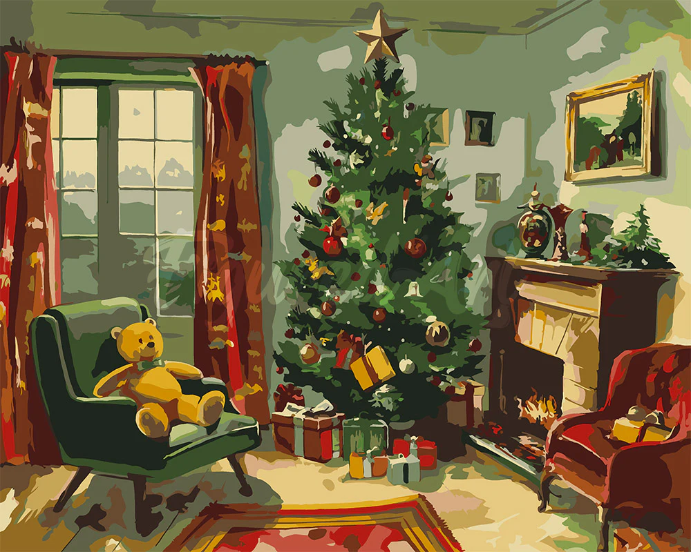 Classic Christmas Fireplace