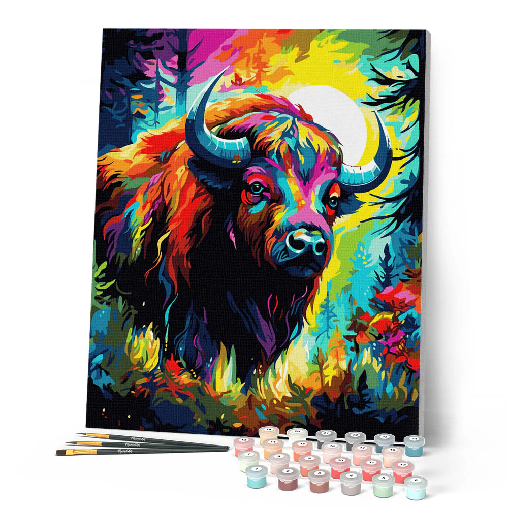 Colourful Abstract Bison - Image 2