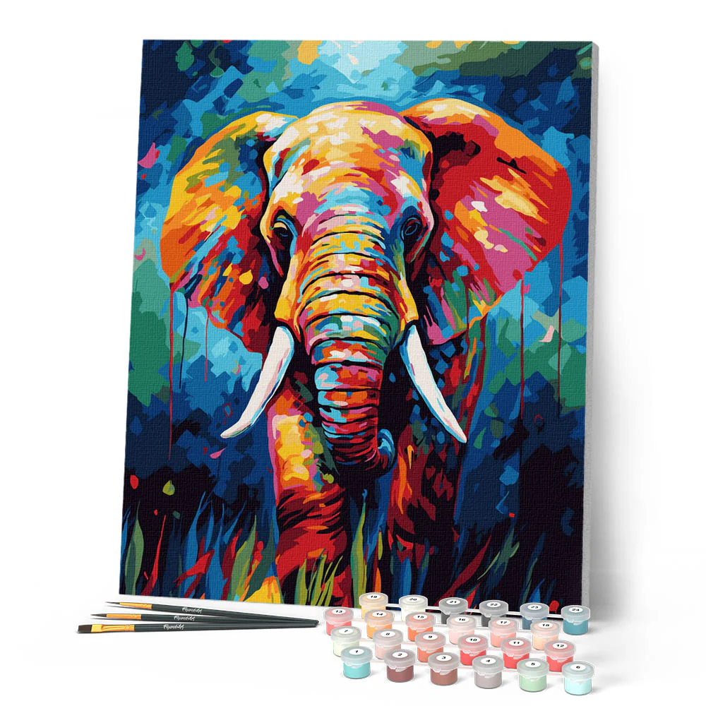 Colourful Abstract Elephant - Image 2