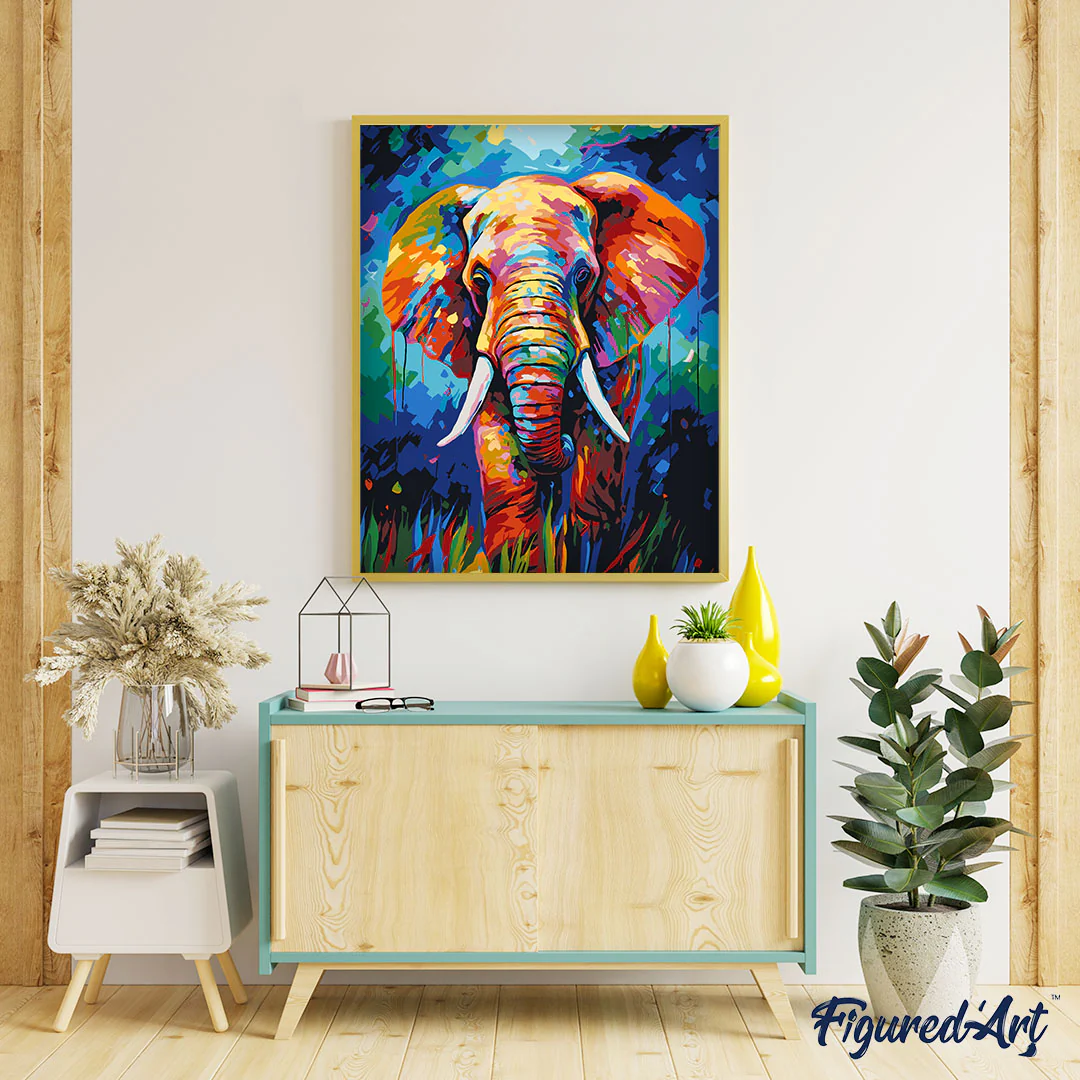 Colourful Abstract Elephant - Image 3