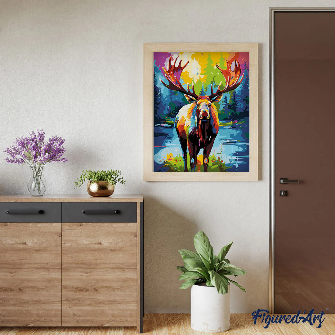 Colourful Abstract Moose - Image 3