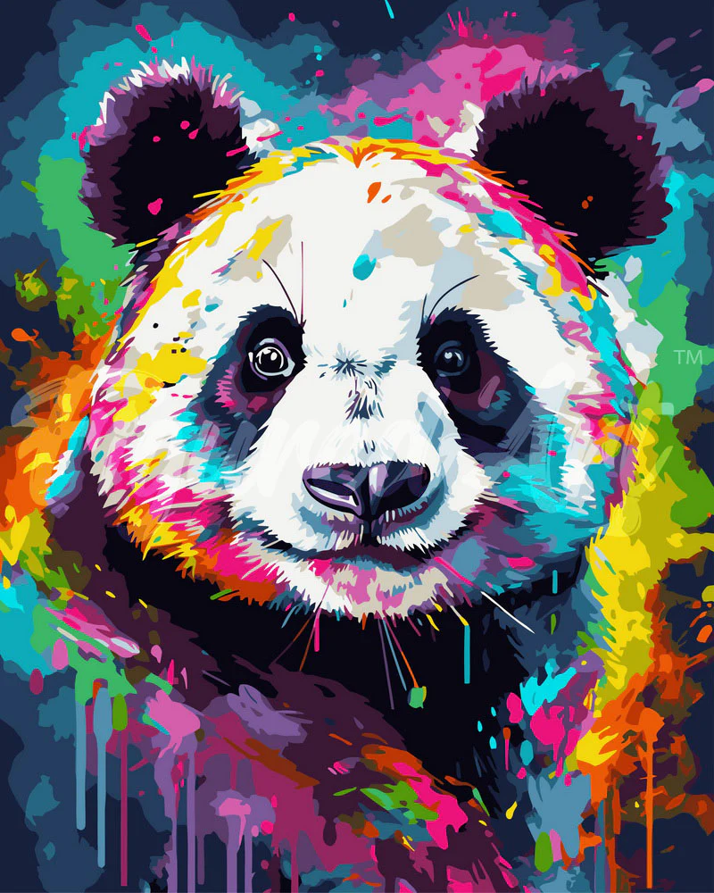 Colourful Abstract Panda