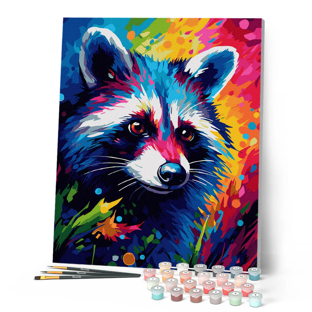 Colourful Abstract Raccoon - Image 2
