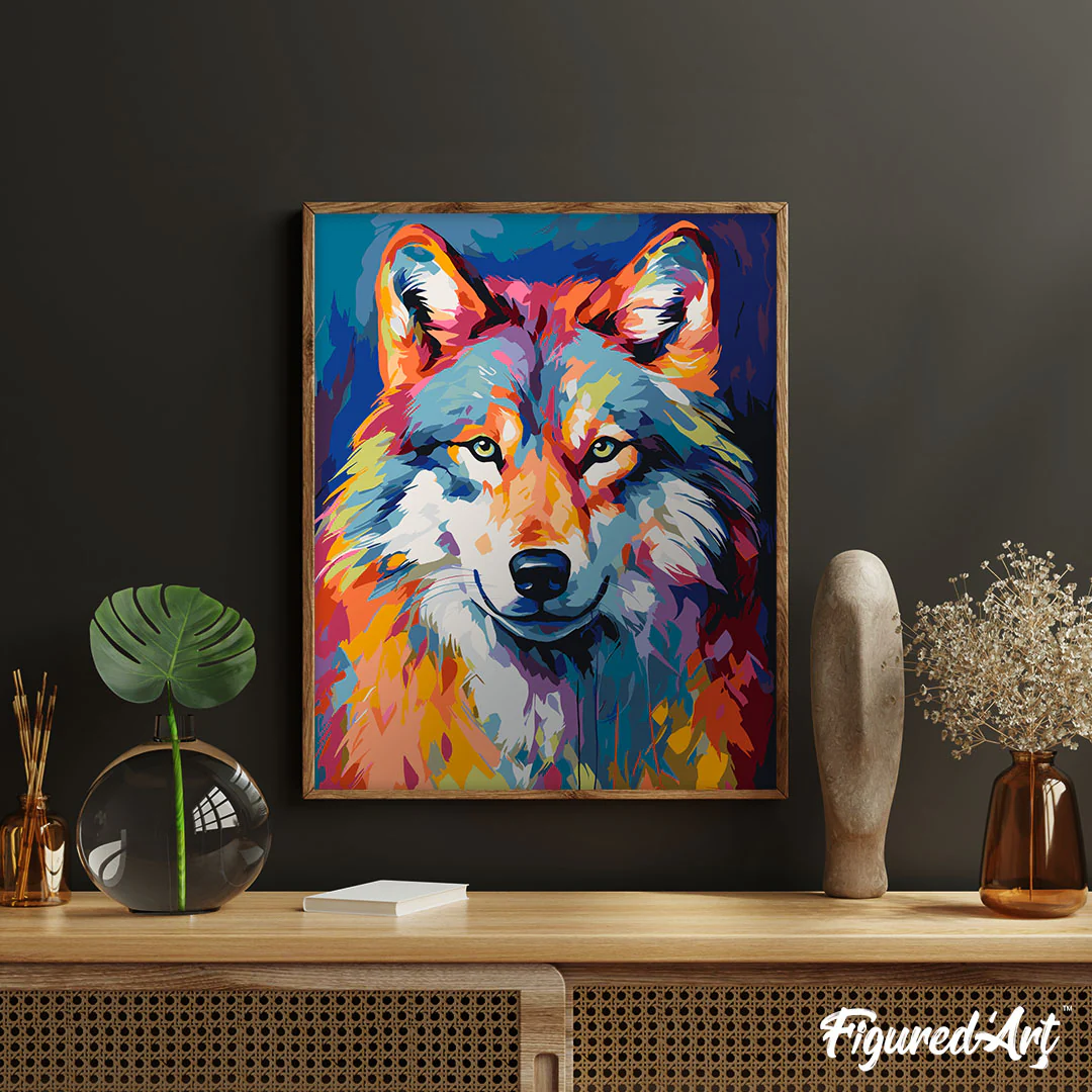 Colourful Abstract Wolf - Image 3