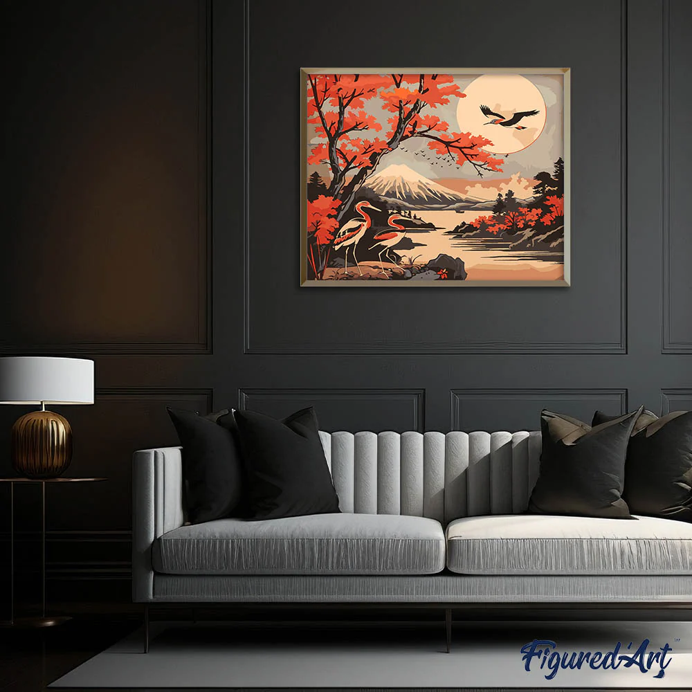 Cranes and Mount Fuji View - Image 3