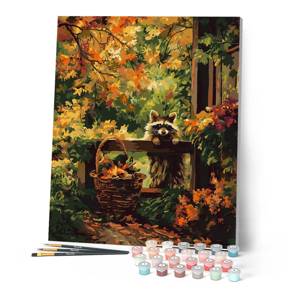 Cute Raccoon in Autumn - Image 2