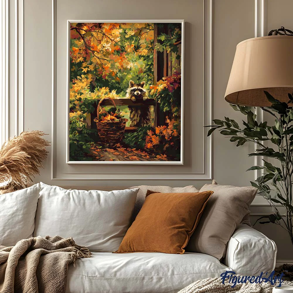 Cute Raccoon in Autumn - Image 3