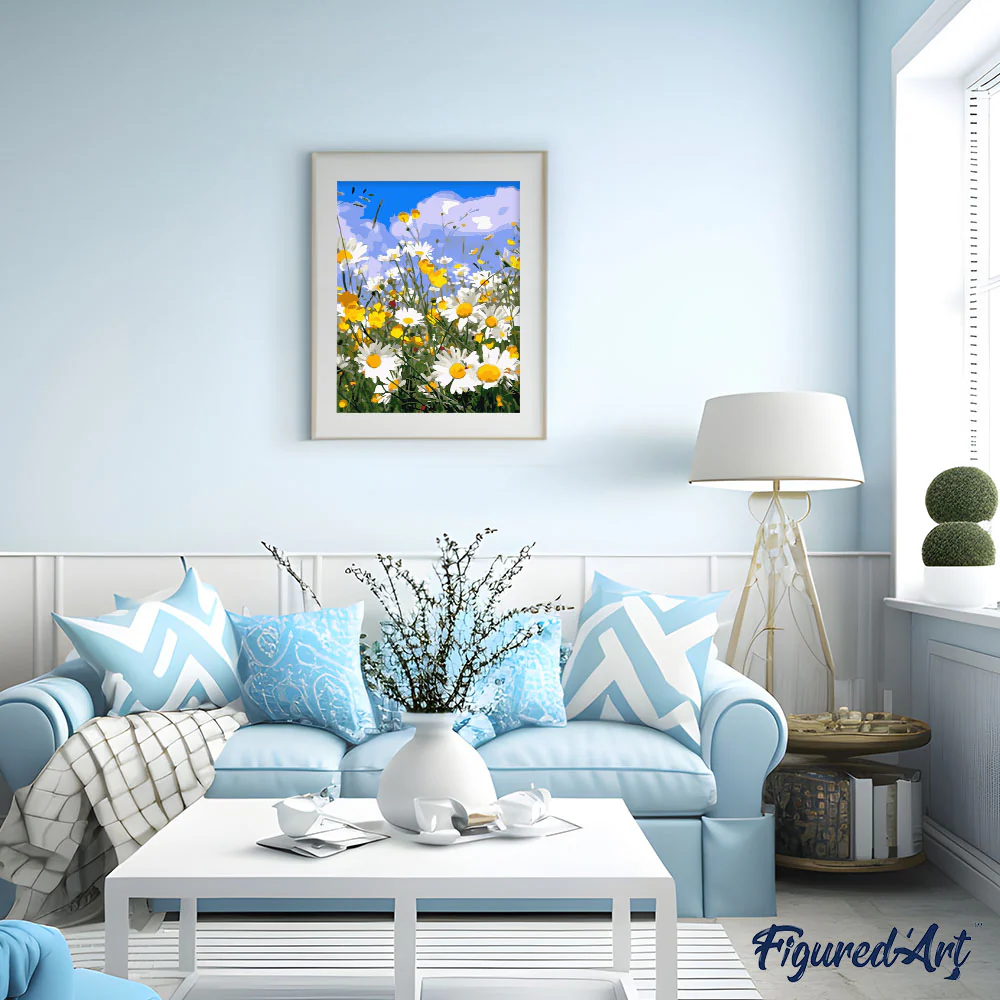 Daisy fields and blue sky - Image 3