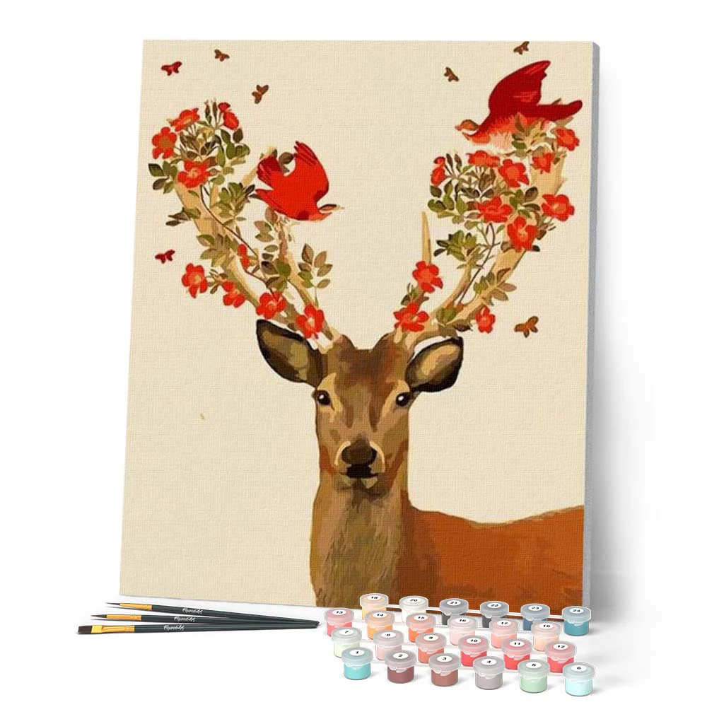 Deer and Birds - Image 2