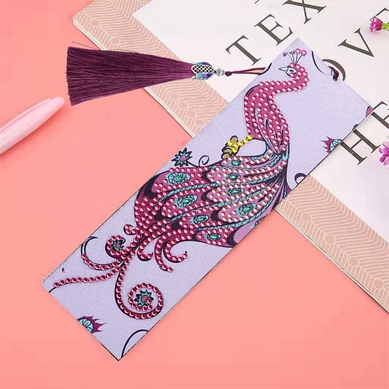 Diamond Art Bookmark Peacock - Image 2