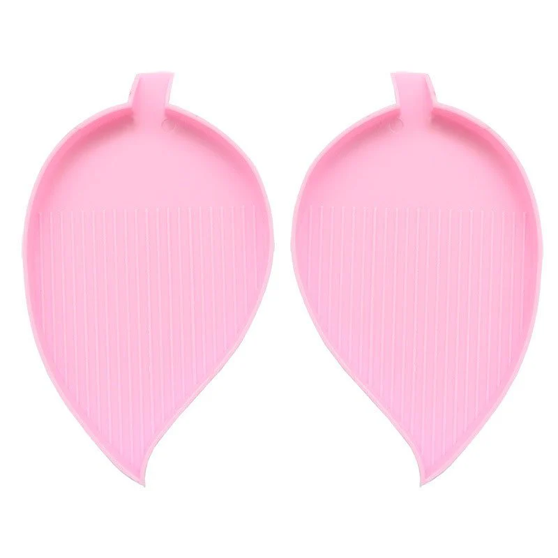 Diamond Painting 1 Pair of Organizational Trays Leaf Design Pink Accessories