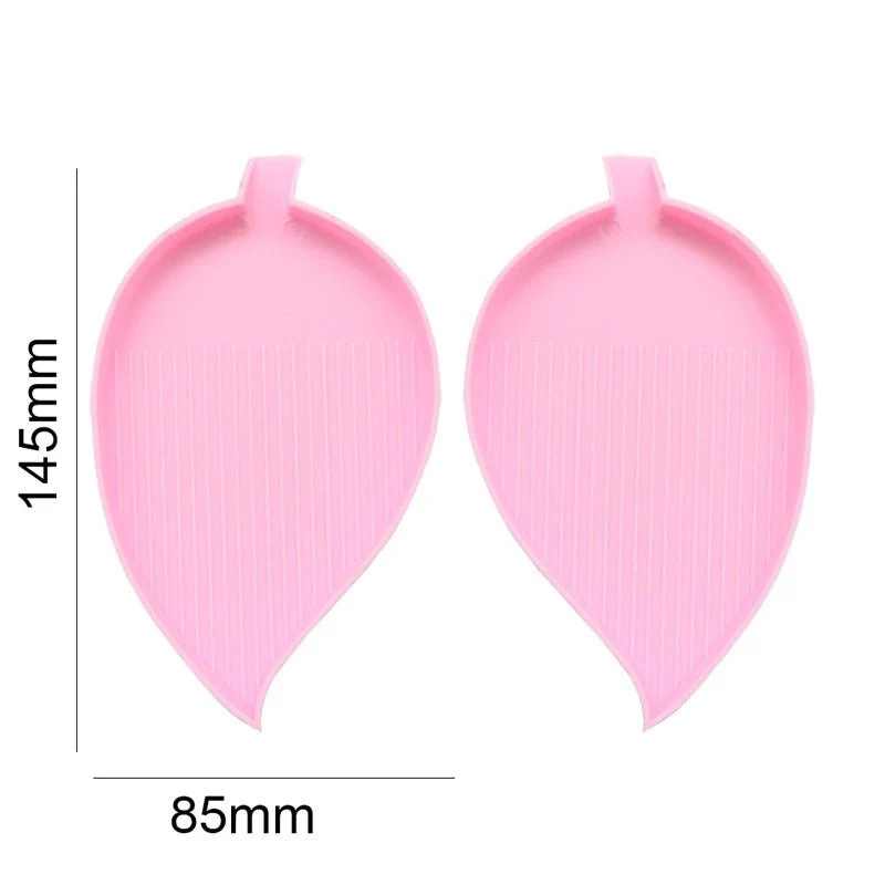 Diamond Painting 1 Pair of Organizational Trays Leaf Design Pink Accessories - Image 5