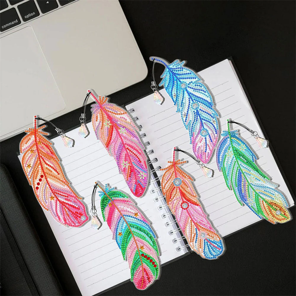 Diamond Painting 6x Bookmark with Feather - Image 4