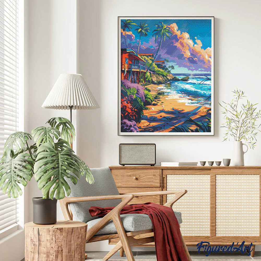 Diamond Painting - Beachside houses - Image 2