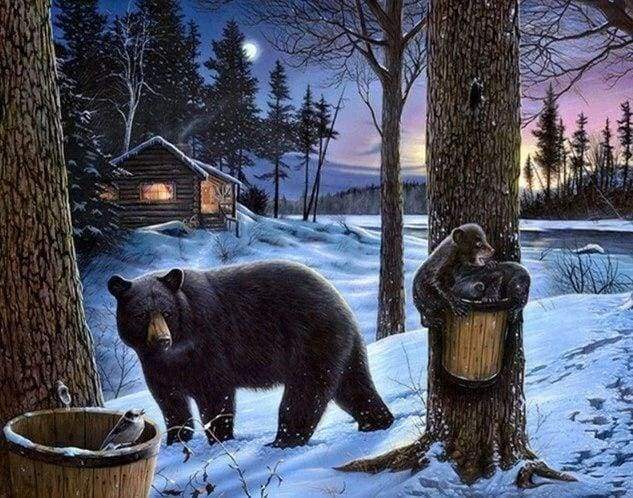 Diamond Painting - Bear in the Snow