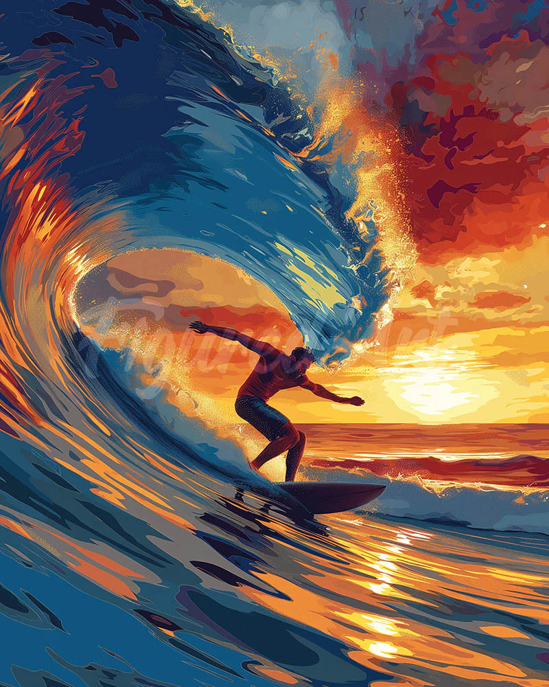 Diamond Painting - Big Wave Surfing