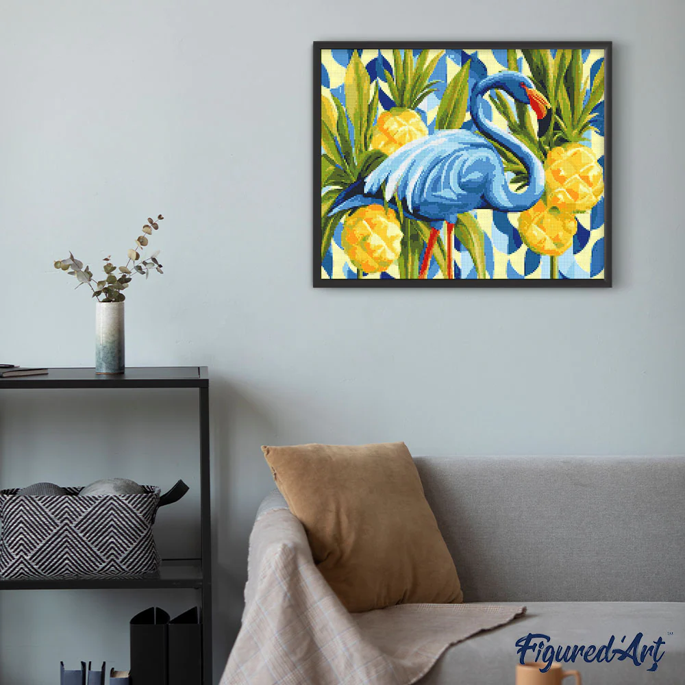 Diamond Painting - Blue Flamingo - Image 2