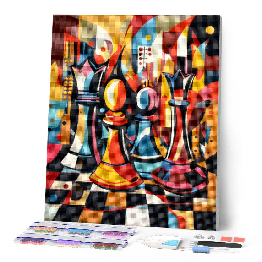 Diamond Painting - Bold Abstract Chessboard - Image 2