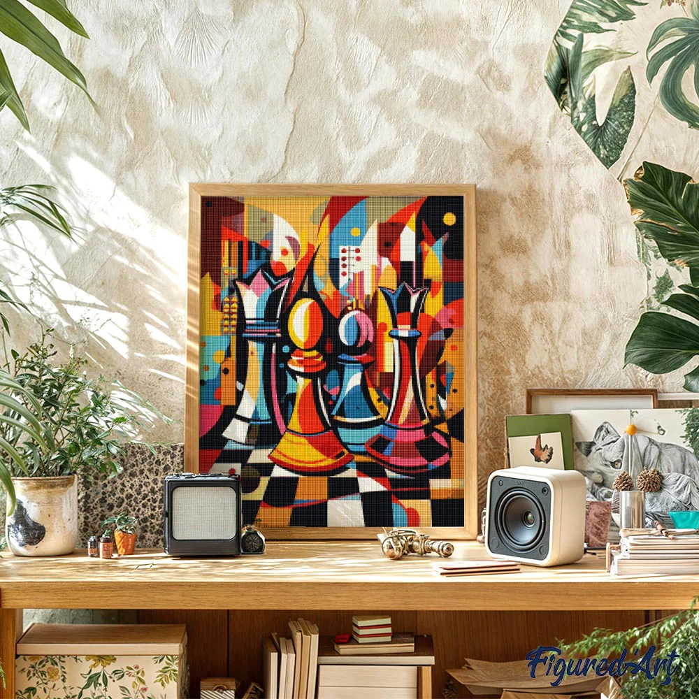 Diamond Painting - Bold Abstract Chessboard - Image 3