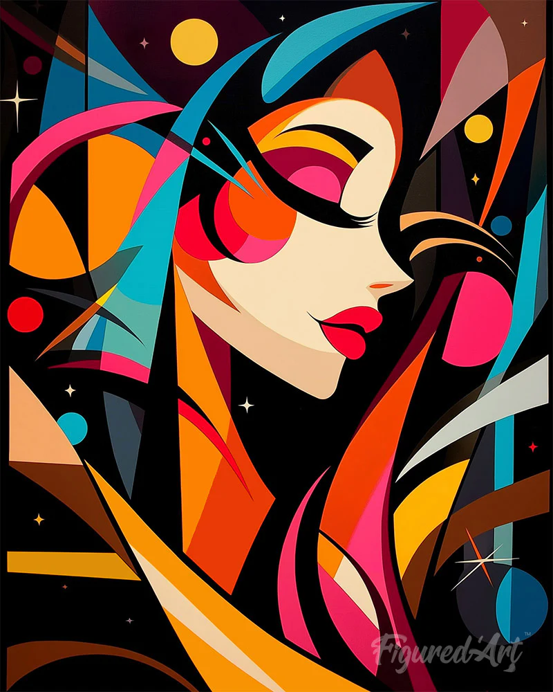 Diamond Painting - Bold Abstract Cosmic Girl