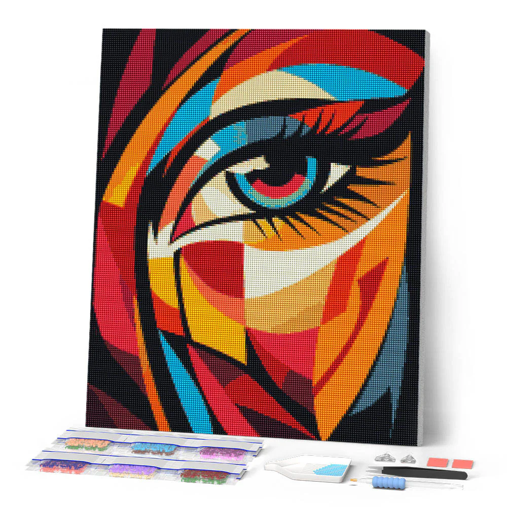 Diamond Painting - Bold Abstract Eye - Image 2