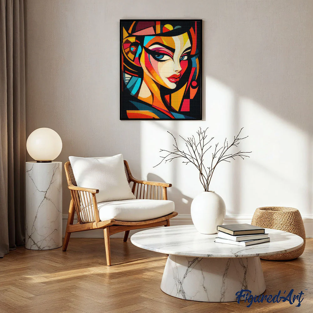 Diamond Painting - Bold Abstract Glamour Face - Image 3