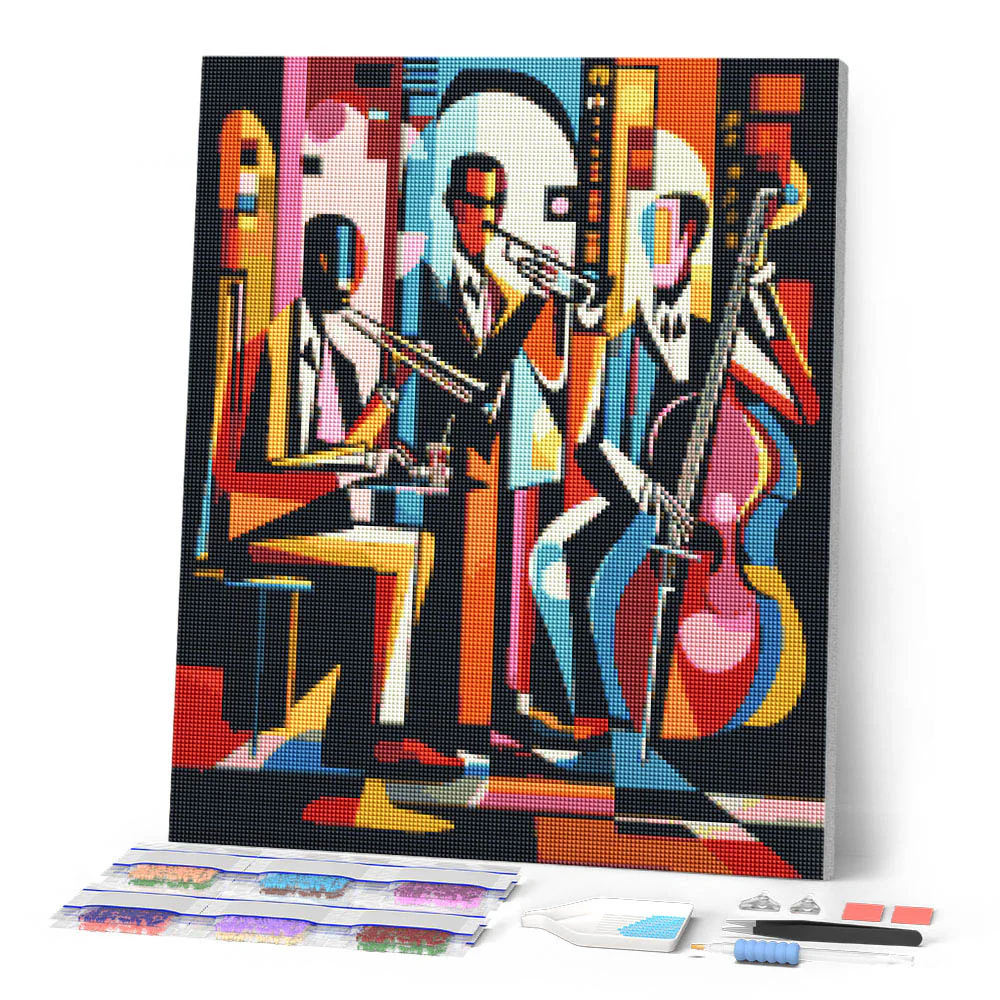 Diamond Painting - Bold Abstract Jazz Band - Image 2