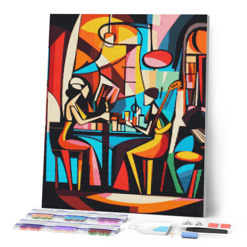 Diamond Painting - Bold Abstract Jazz Bar - Image 2