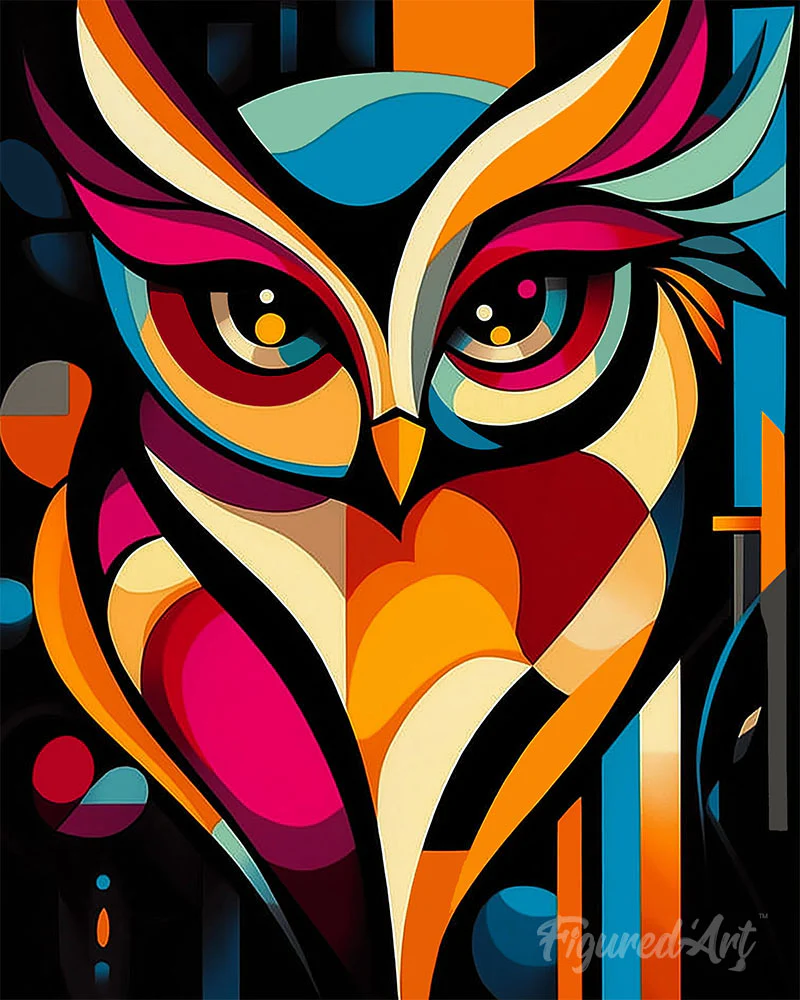 Diamond Painting - Bold Abstract Owl
