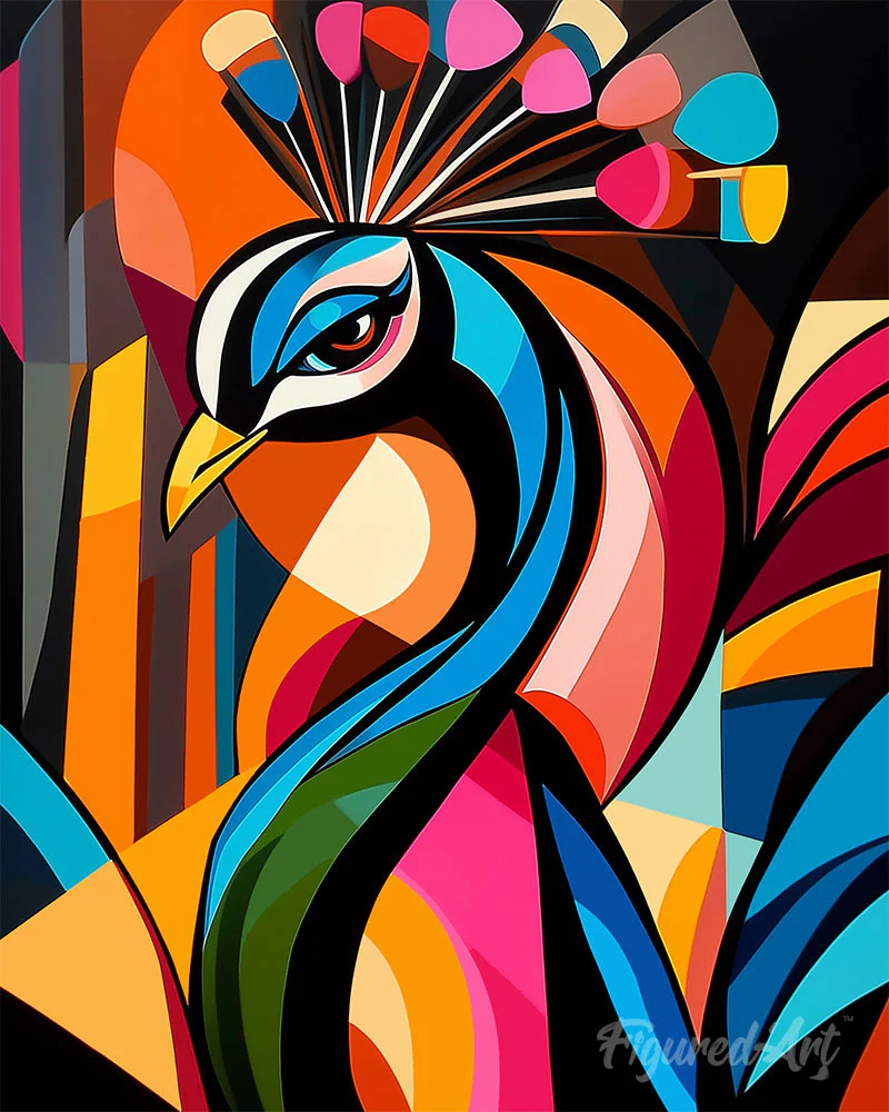 Diamond Painting - Bold Abstract Peacock 1