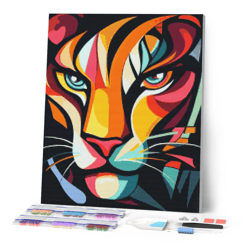 Diamond Painting - Bold Abstract Tiger 1 - Image 2