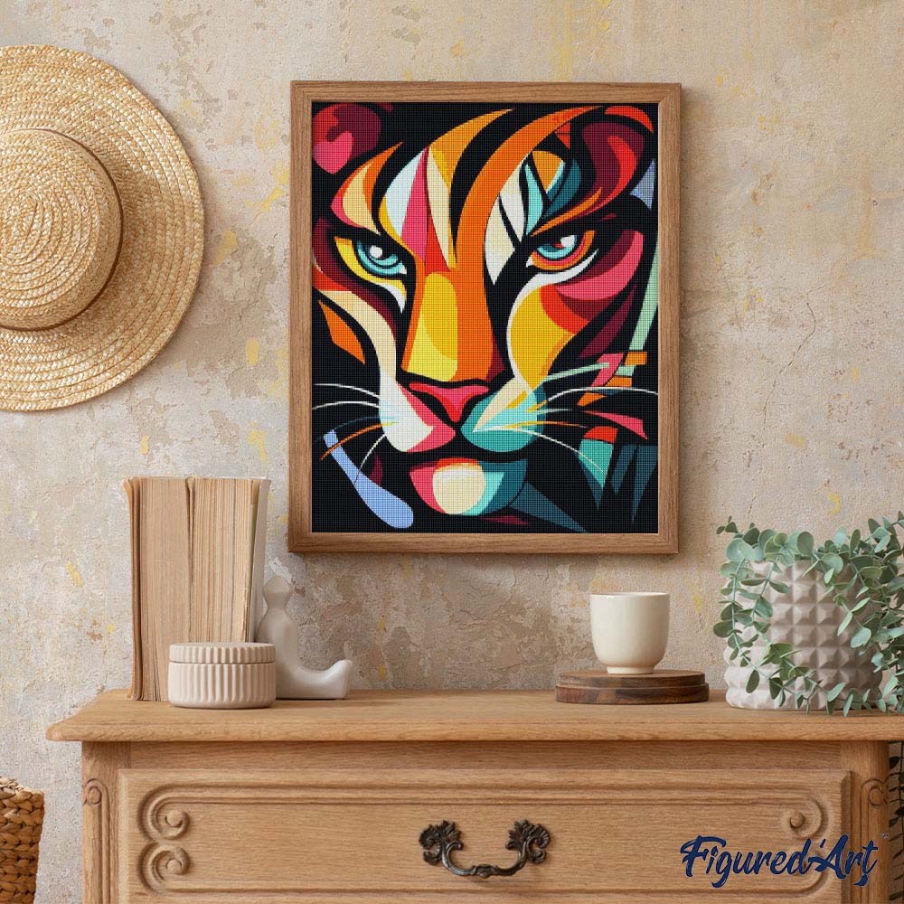 Diamond Painting - Bold Abstract Tiger 1 - Image 3