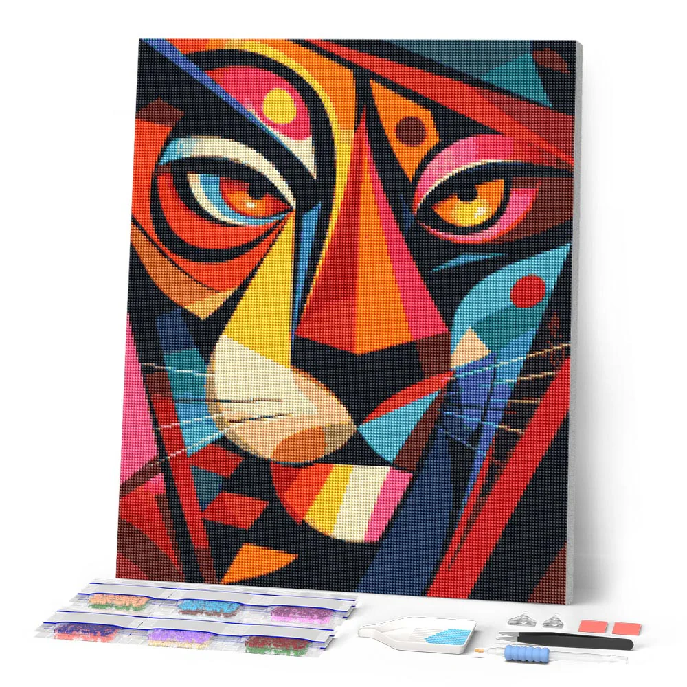 Diamond Painting - Bold Abstract Tiger 3 - Image 2