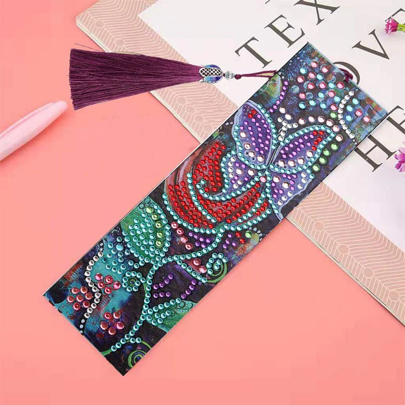 Diamond Painting Bookmark Flower with Butterfly - Image 4