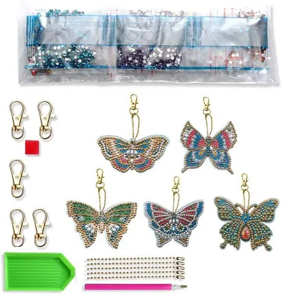 Diamond Painting Butterfly Charms Set of 5 Pieces - Image 5