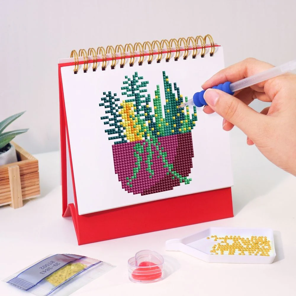 Diamond Painting Calendar 2026 - Potted Houseplants - Image 3
