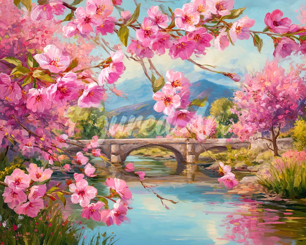 Diamond Painting - Cherry Blossom Bridge