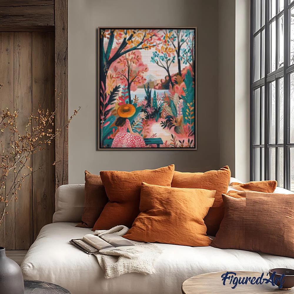 Diamond Painting - Colourful Autumn Garden - Image 2