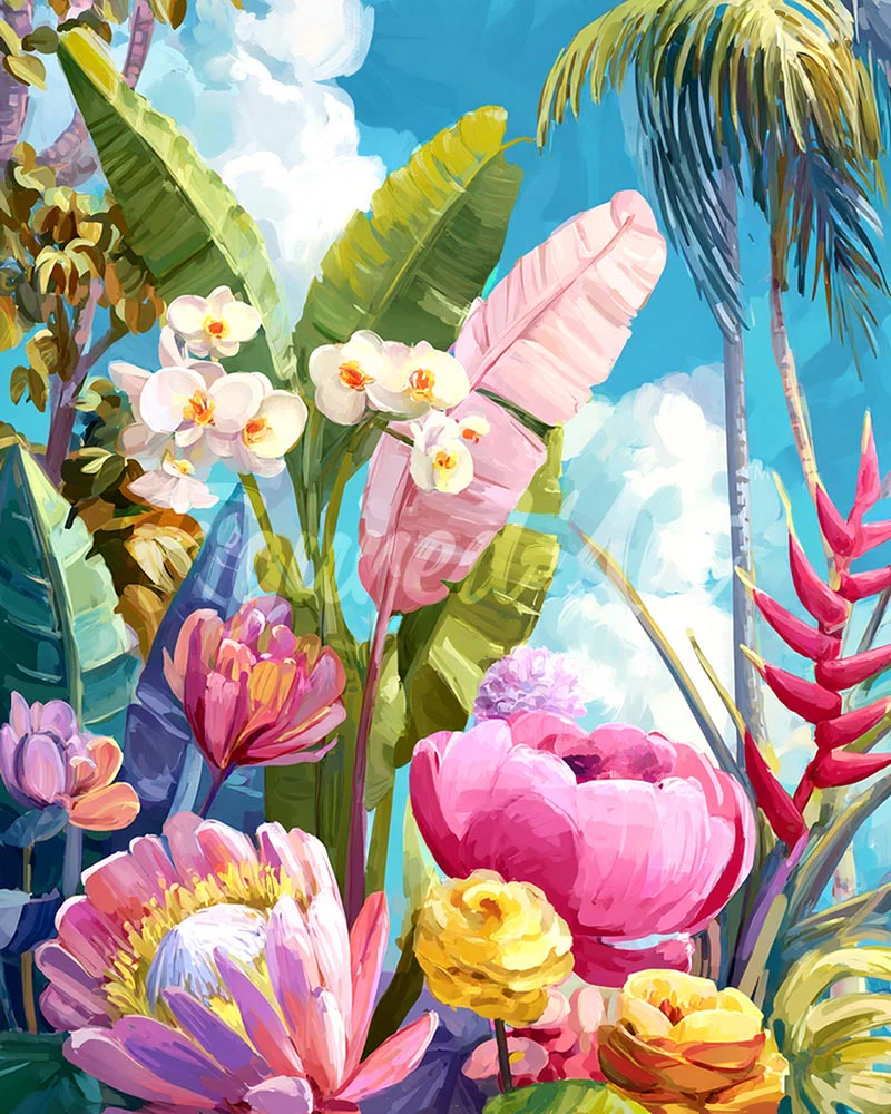 Diamond Painting - Colourful Tropical Garden