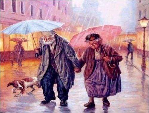 Diamond Painting - Couple in the Rain